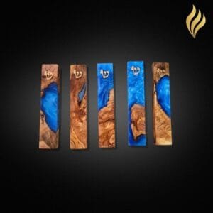 סט מזוזות כחולות לחדרים – מזוזות אש קודש